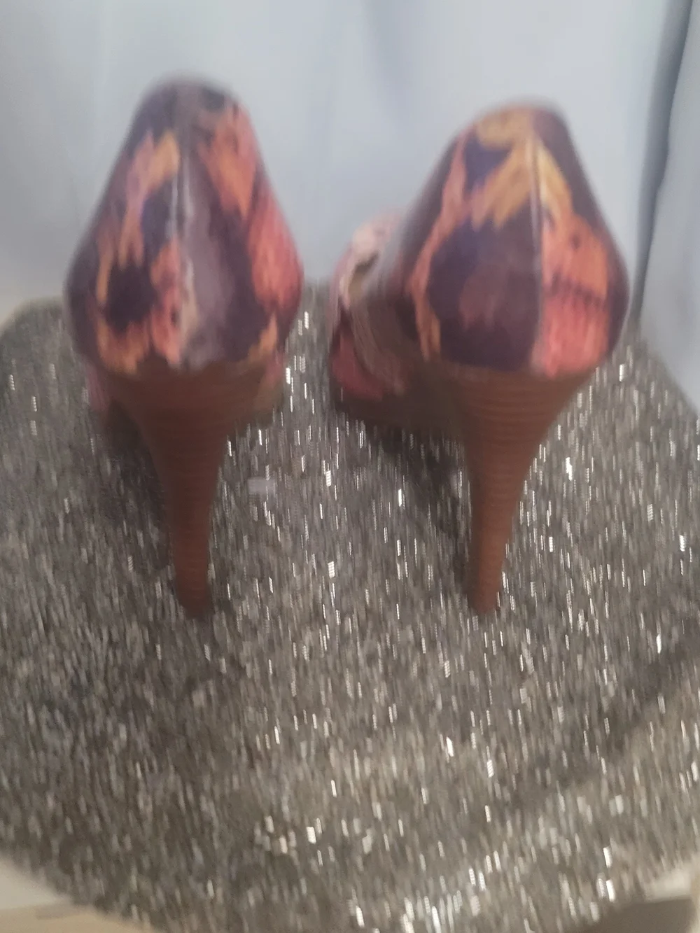 Nine West Pink Snake-Print Stiletto Pumps